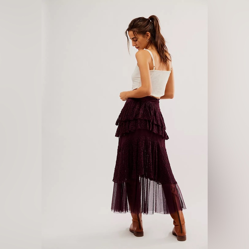 NWT Free People Lace in Love Maxi Skirt